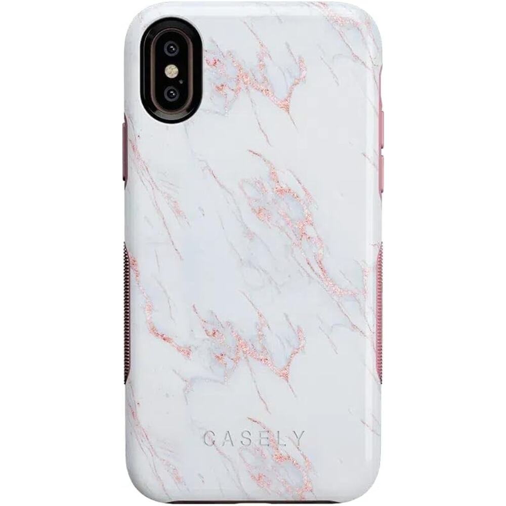 NEW Casely iPhone X Case Subtle Blush | White and Pink Marble | Bold Protective